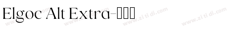 Elgoc Alt Extra字体转换